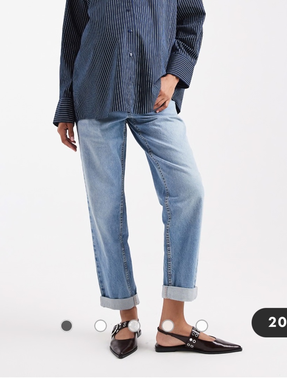 ASOS DESIGN Maternity high rise relaxed mom jeans